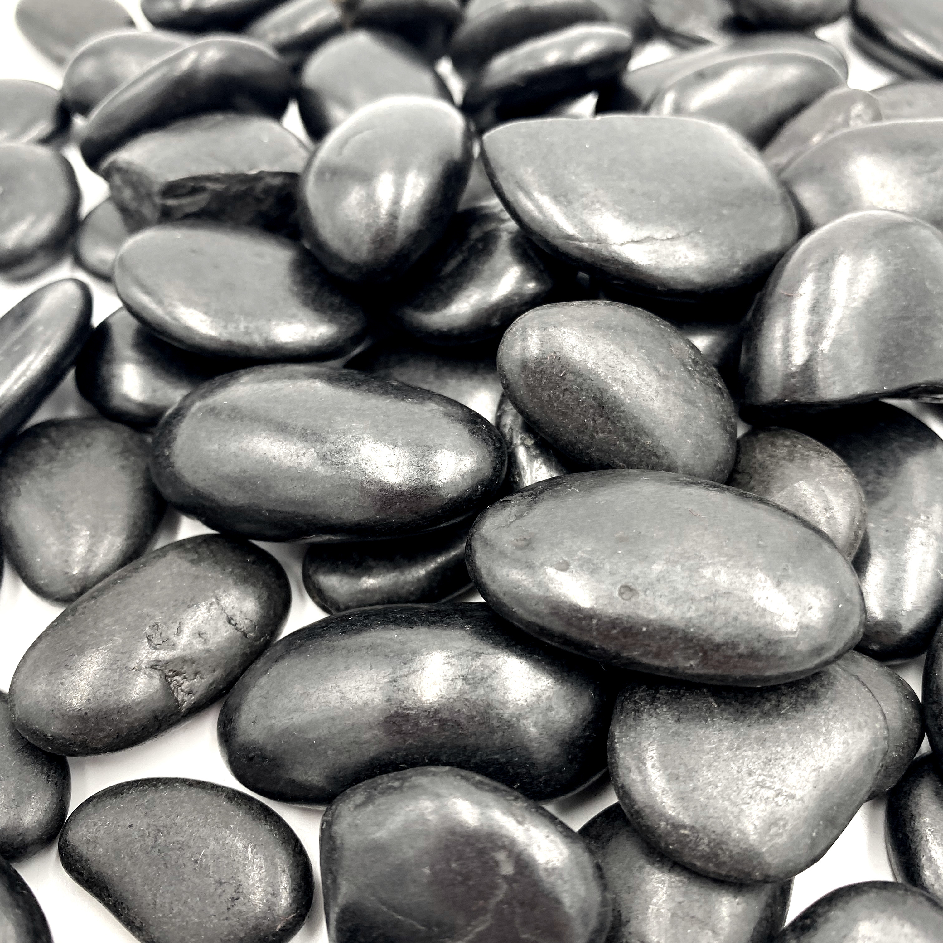 Flat Pebbles schwarz Kieselsteine Kiloware Flat Pebbles schwarz Kieselsteine Kiloware