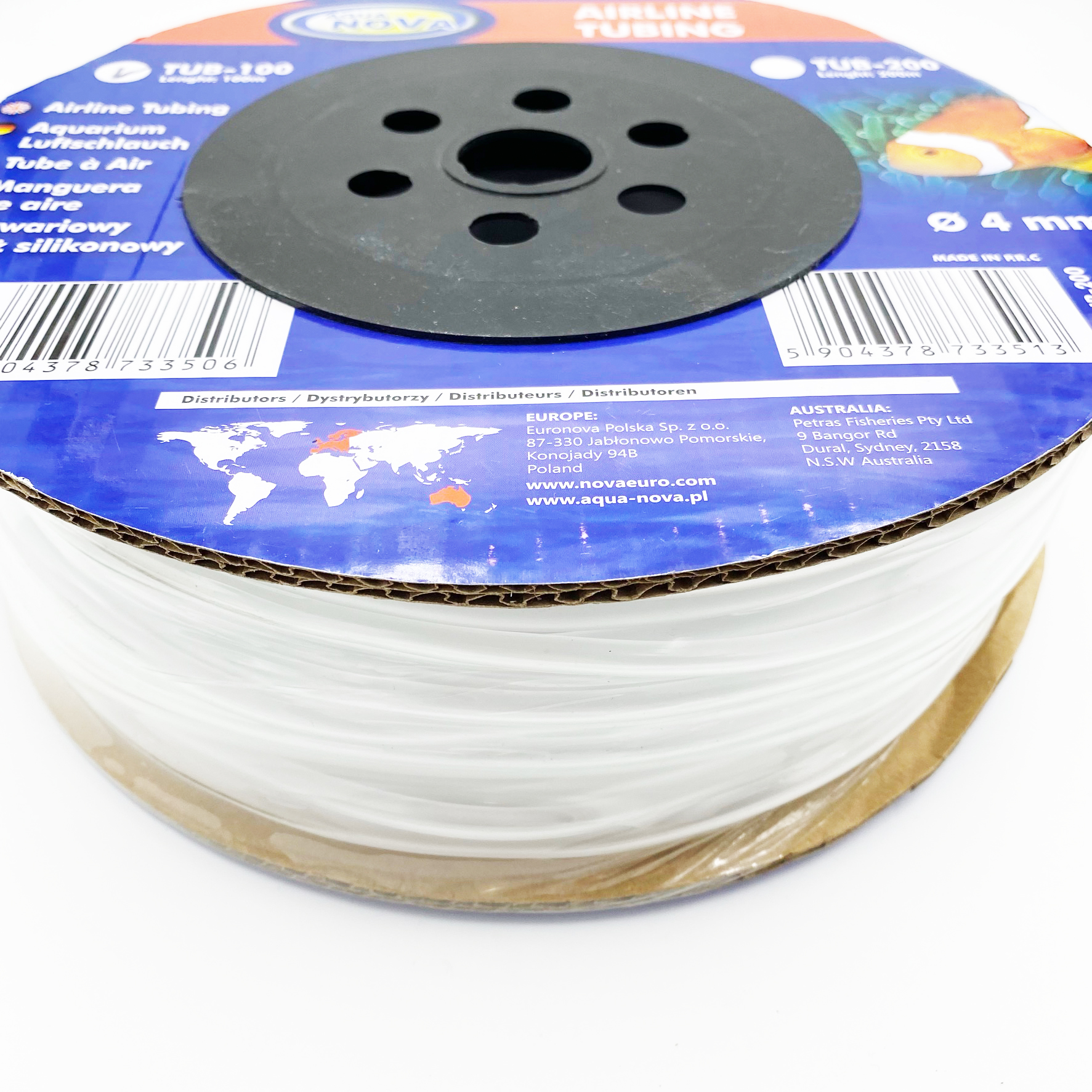 Aqua Nova Luft Schlauch Sauerstoff Silikon Schlauch 4/6 mm / 100 m Rolle