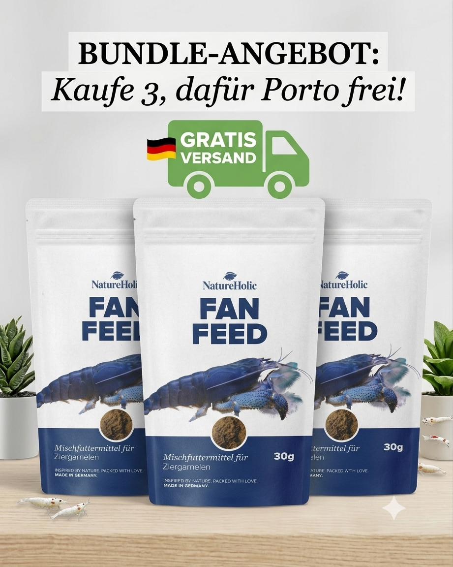 3x NatureHolic - Fächerfeed Fanfeed Fächergarnelenfutter - 30g 
