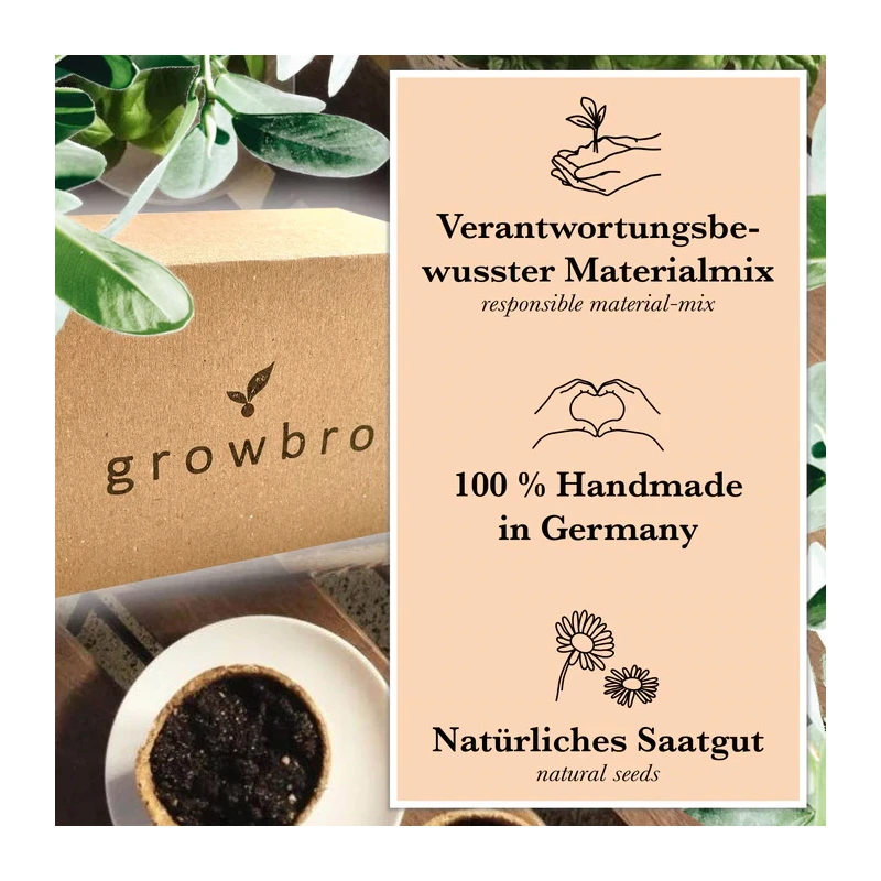 growbro Flower Power - Essbare Blüten Anzucht Set growbro Flower Power - Essbare Blüten Anzucht Set