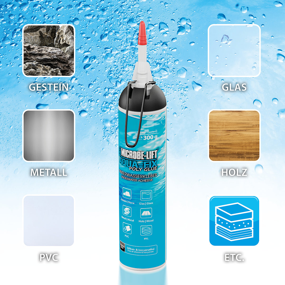 Microbe-Lift Aqua Aqua-Fix Poly Glue Unterwasser Kleber 300g Kartusche Microbe-Lift Aqua Aqua-Fix Poly Glue Unterwasser Kleber 300g Kartusche
