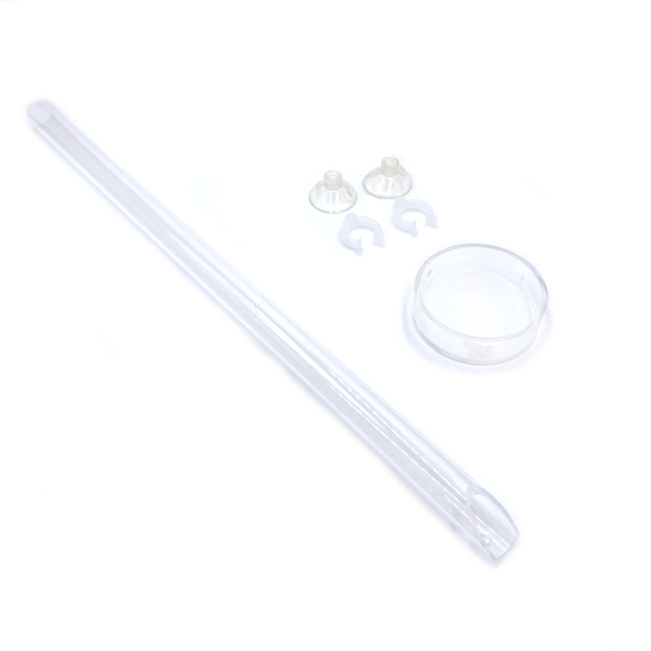 Futterrohr-Set aus Acryl | Rohr und Futter-Schale für Garnelenfutter | Shrimp Feeder Tube 40cm