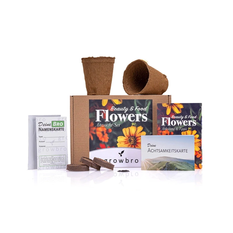 growbro Flower Power - Essbare Blüten Anzucht Set growbro Flower Power - Essbare Blüten Anzucht Set