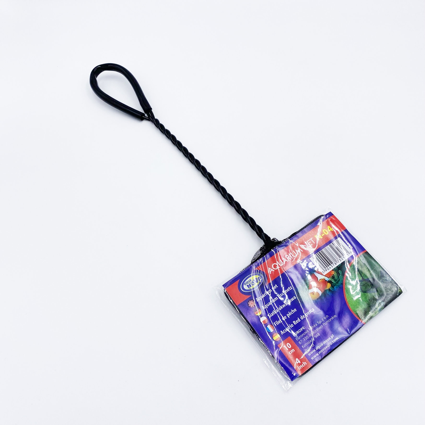 Aqua Nova Kescher Fischfangnetz schwarz -  N-04 - 10 x 8 cm