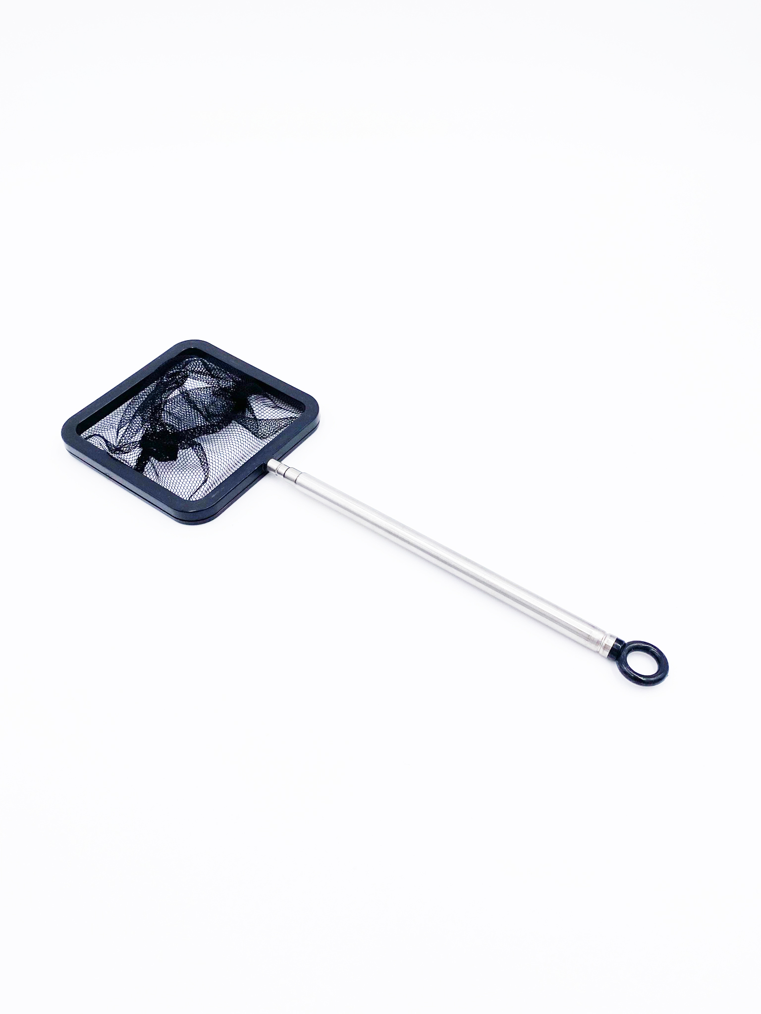 Teleskopkescher ausziehbar Fangnetz schwarz 22-42cm Länge