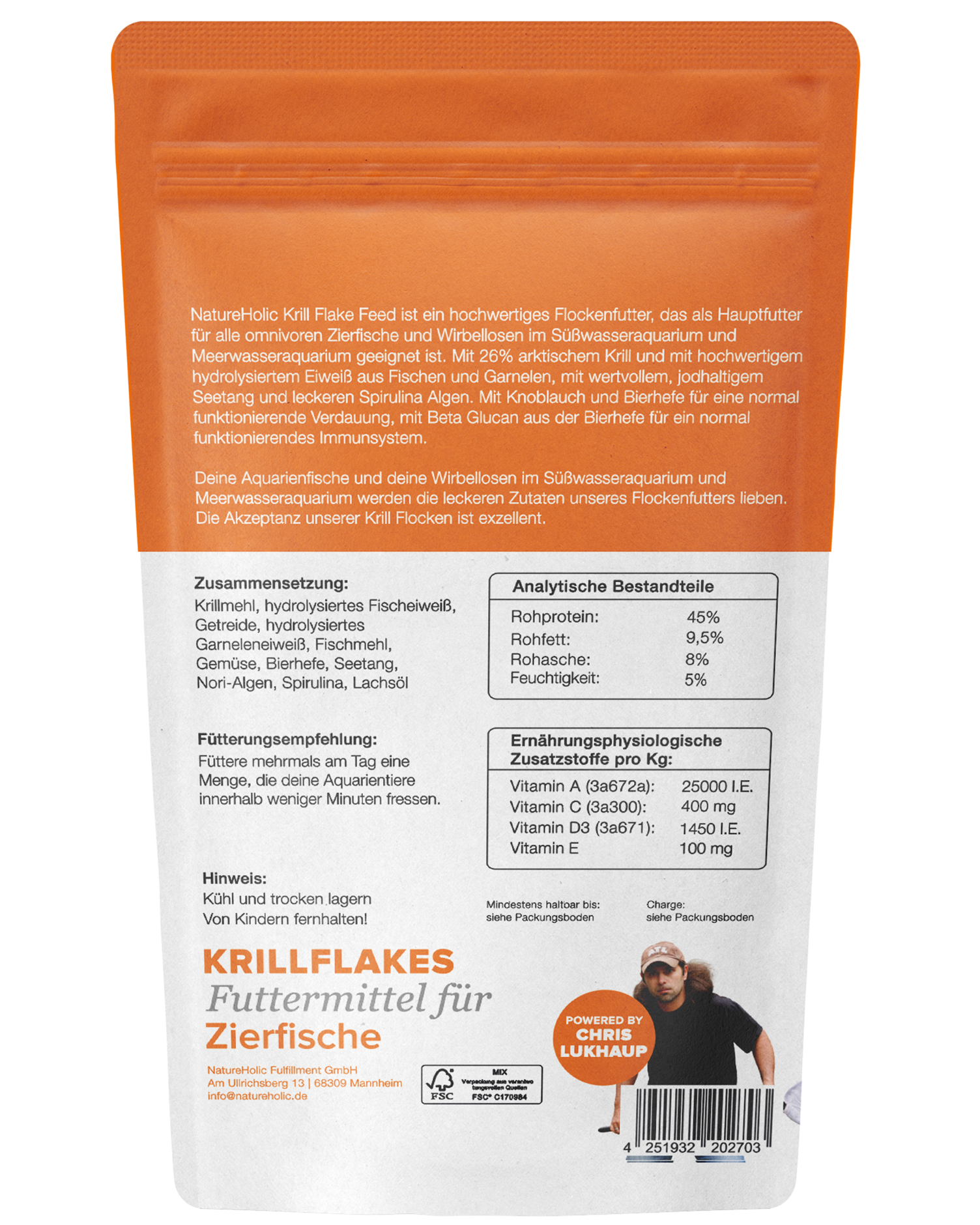 NatureHolic Pure Flakes - Krill - 250 ml NatureHolic Pure Flakes - Krill - 250 ml