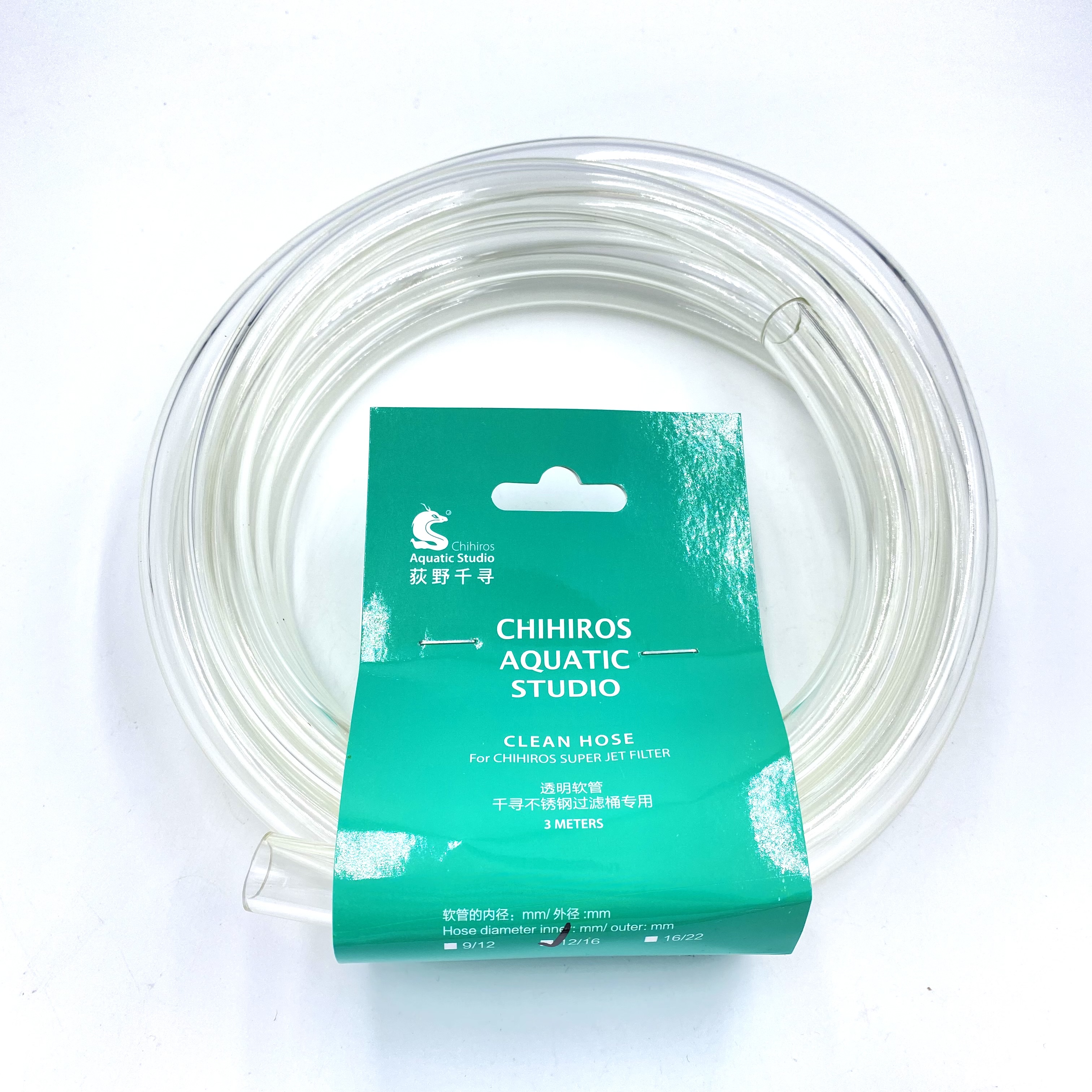 Transparenter Aquariumschlauch ohne Aufdruck 3 Meter mit 12/16mm Durchmesser Transparenter Aquariumschlauch ohne Aufdruck 3 Meter mit 12/16mm Durchmesser