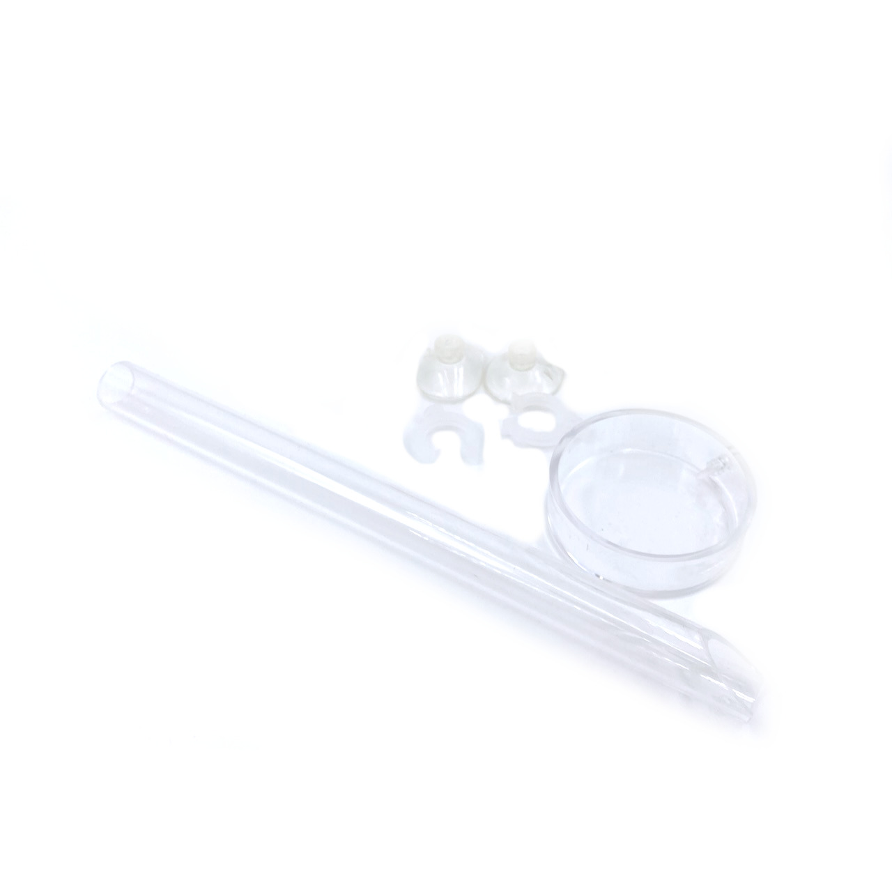 Futterrohr-Set aus Acryl | Rohr und Futter-Schale für Garnelenfutter | Shrimp Feeder Tube 25cm