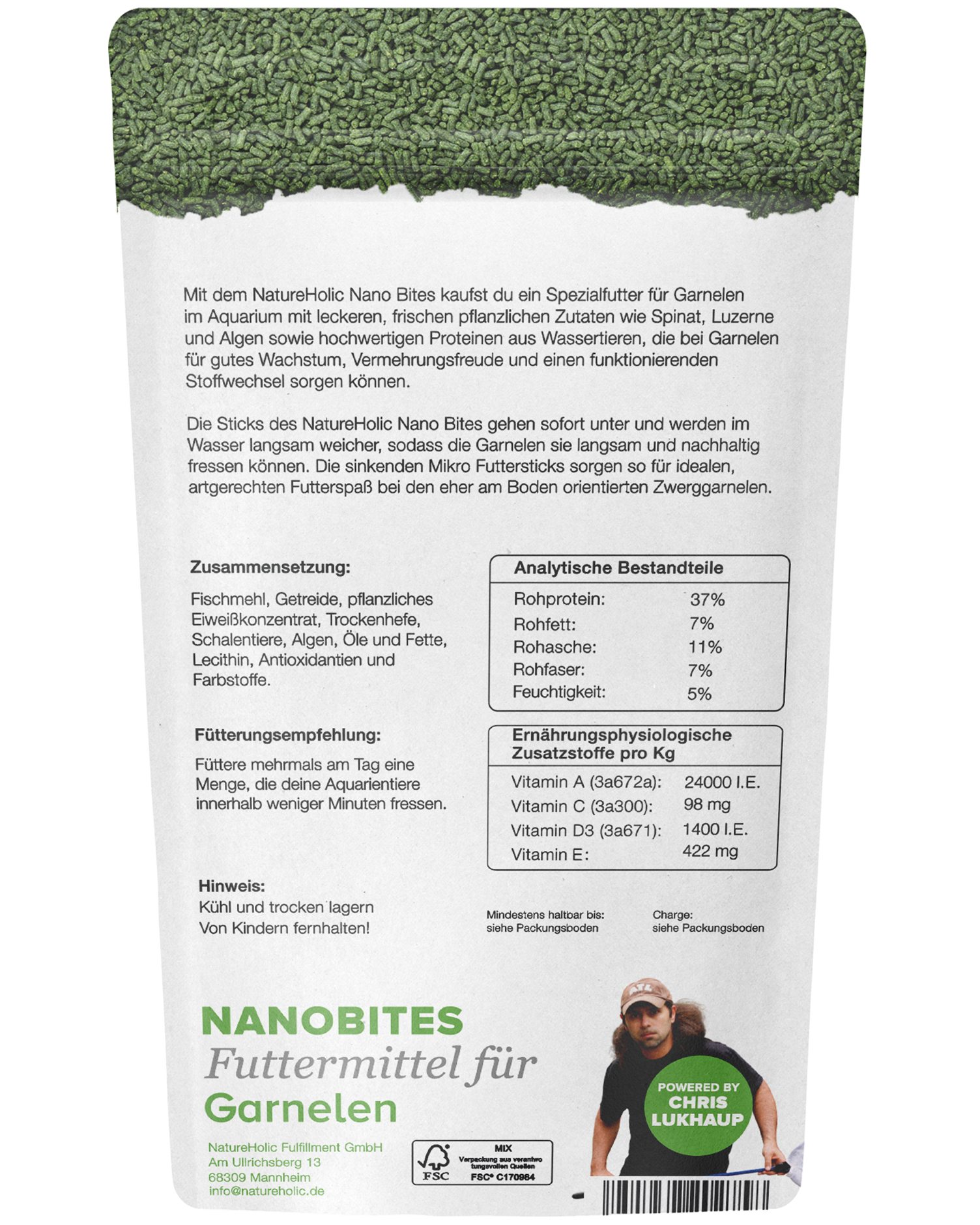 NatureHolic Nano Bites - Garnelenfutter - 25g NatureHolic Nano Bites - Garnelenfutter - 25g