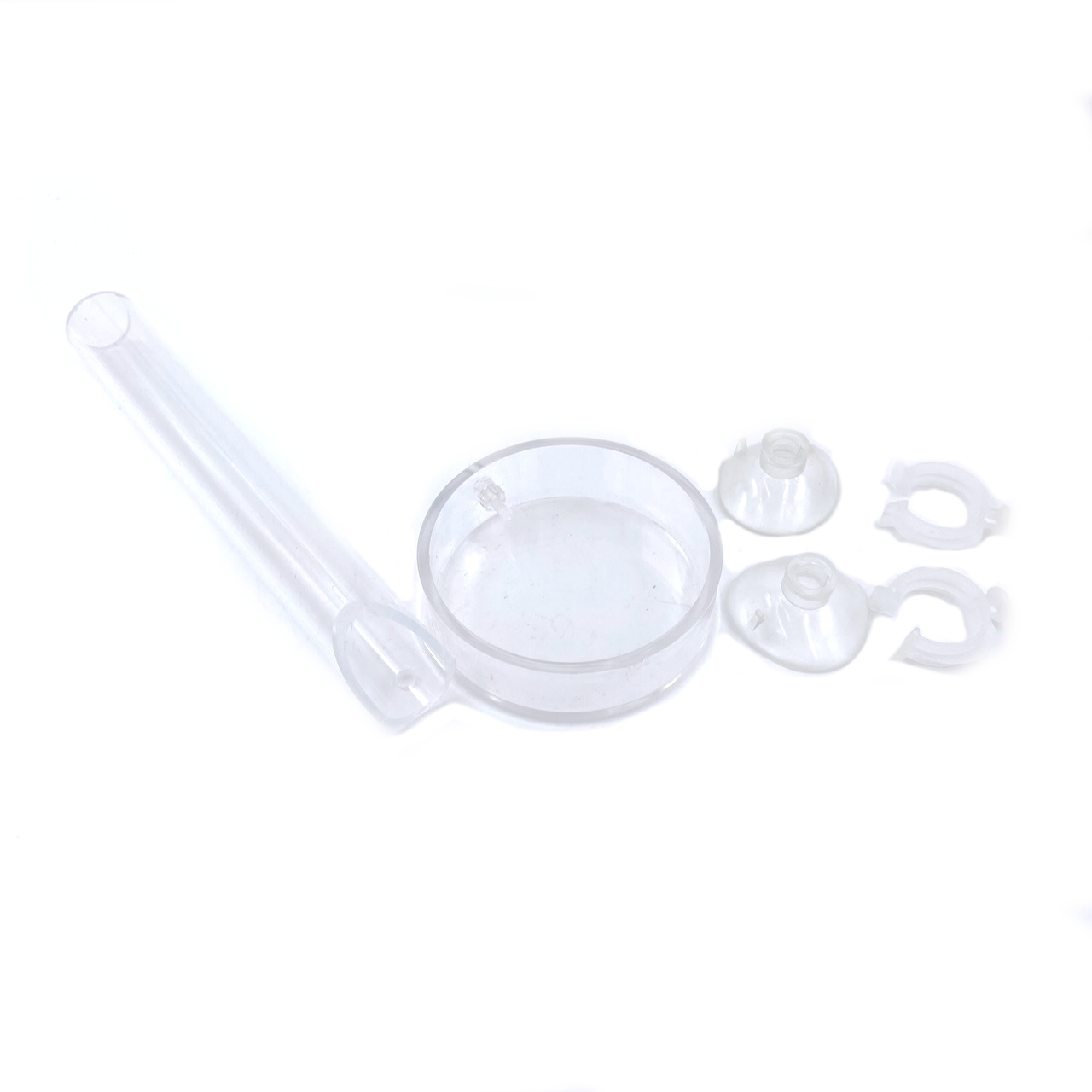 Futterrohr-Set aus Acryl | Rohr und Futter-Schale für Garnelenfutter | Shrimp Feeder Tube 15cm