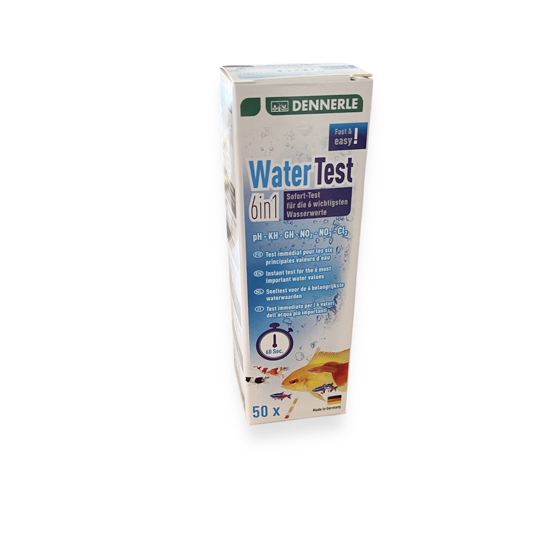 Dennerle Aquaristik WaterTest 6in1 50 Stk Wassertests Teststreifen