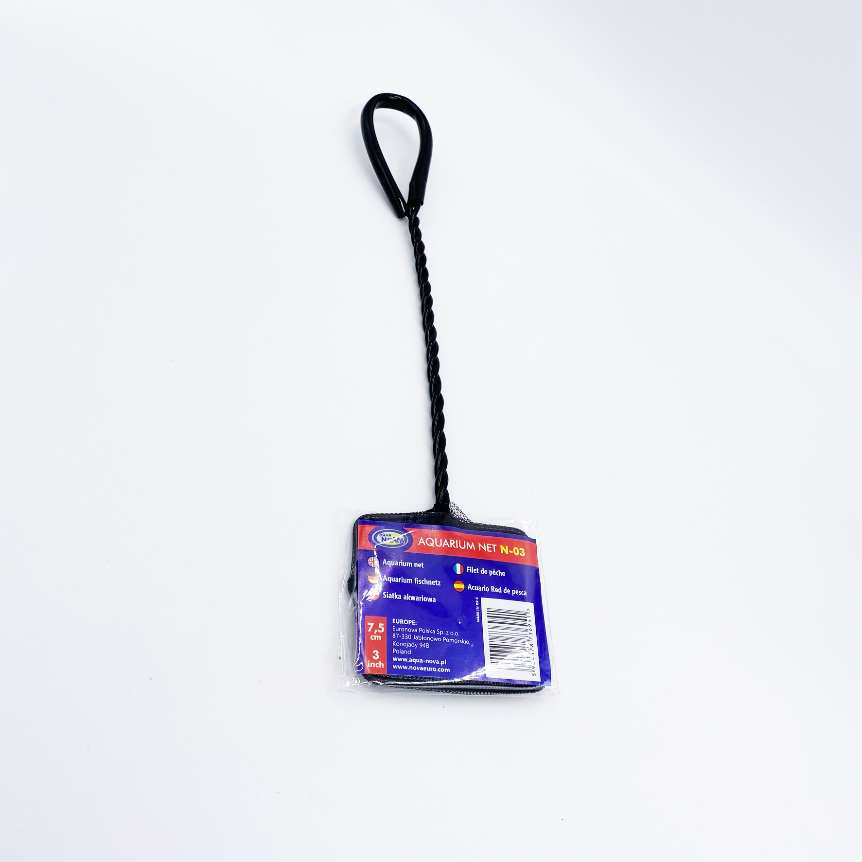 Aqua Nova Kescher Fischfangnetz schwarz - N-03 - 7.5 x 6 cm