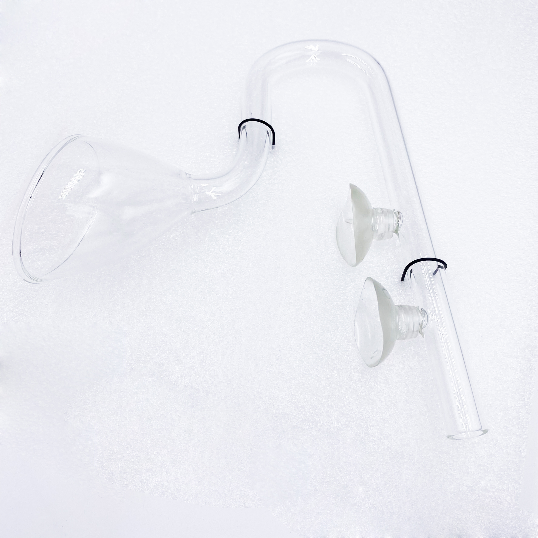 Glas Set Inlet / Outlet - Einlauf Auslauf Set 12/16mm - Lily Pipe