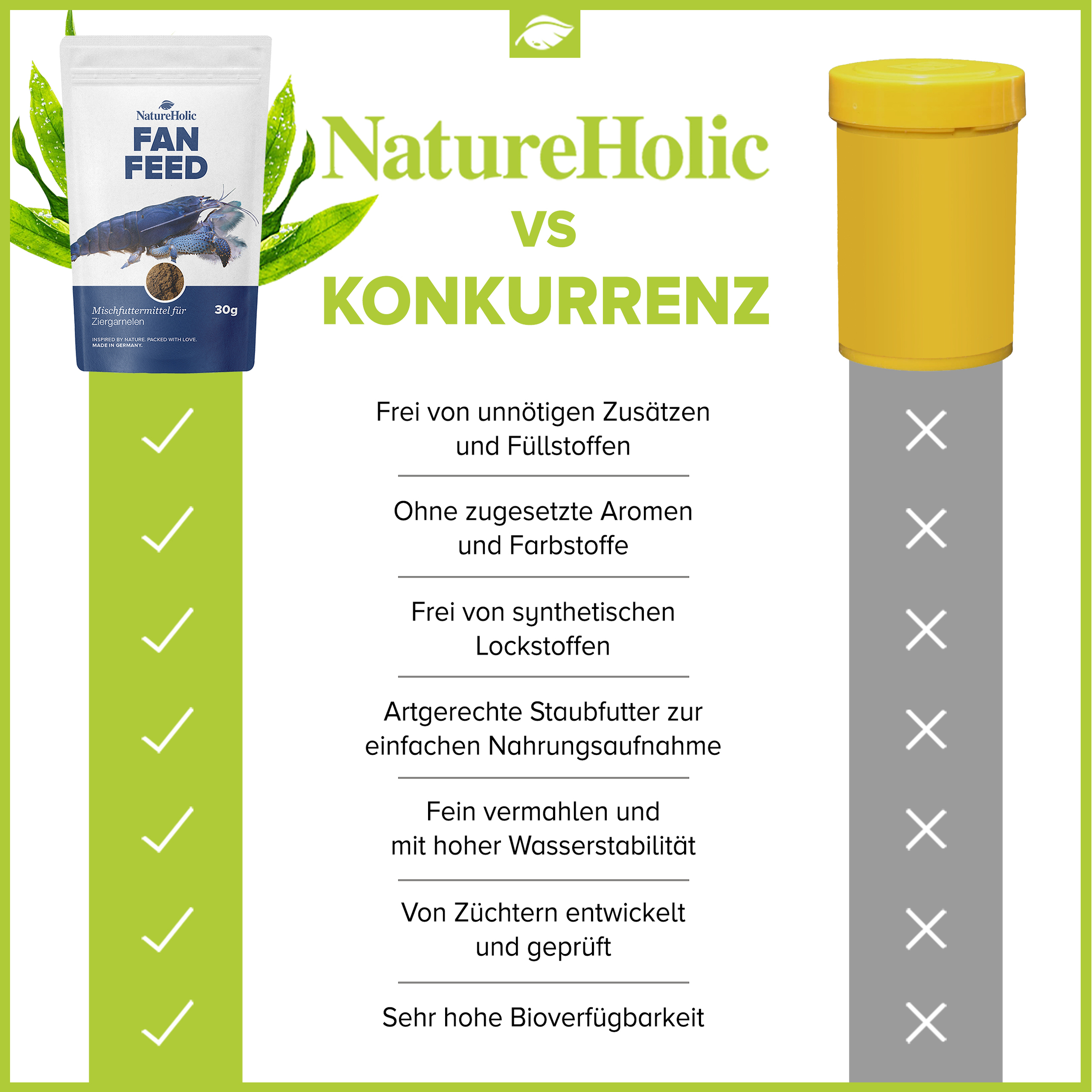 NatureHolic - Fächerfeed Fächergarnelenfutter - 30g NatureHolic - Fächerfeed Fächergarnelenfutter - 30g