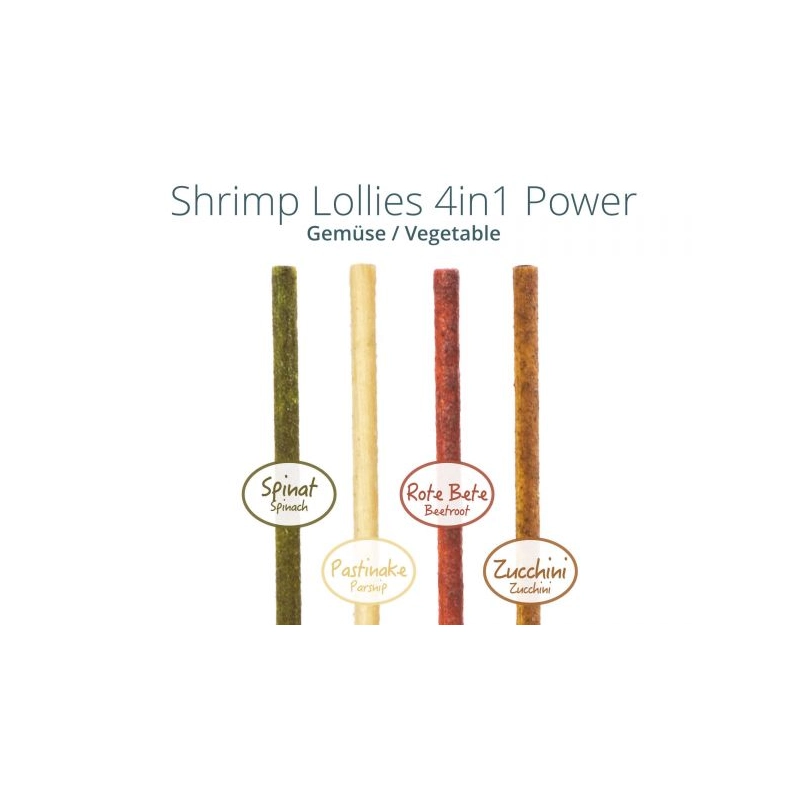 GlasGarten Shrimp Lollies 4 in1 Power Vegetable 8 St GlasGarten Shrimp Lollies 4 in1 Power Vegetable 8 St
