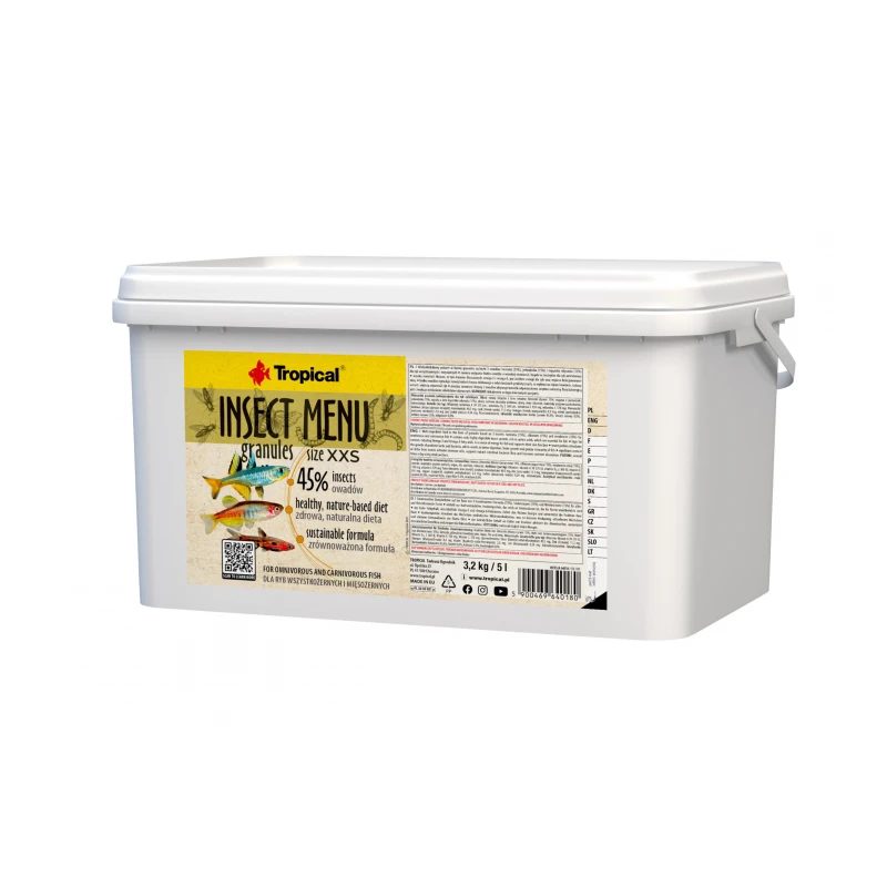 Tropical Insect Menu Granules Size XXS 5 Liter Tropical Insect Menu Granules Size XXS 5 Liter
