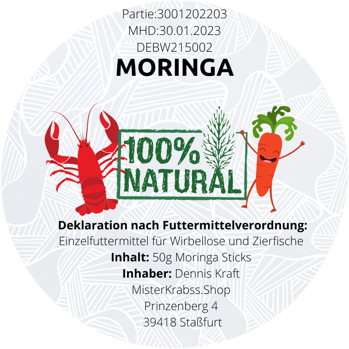 MisterKrabss - Moringa Blatt Sticks - 50 Gramm - B-Ware MisterKrabss - Moringa Blatt Sticks - 50 Gramm - B-Ware