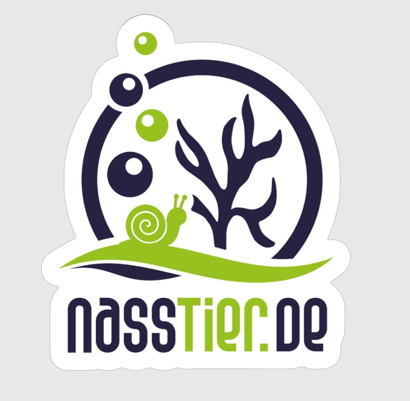 NassTier.de Sticker - Vinyl Aufkleber 5x5.8cm