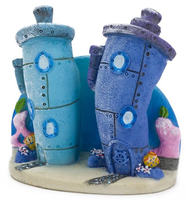 Aquarium - Deko Bikini Bottom Häuser (7,6 cm) Aquarium - Deko Bikini Bottom Häuser (7,6 cm)