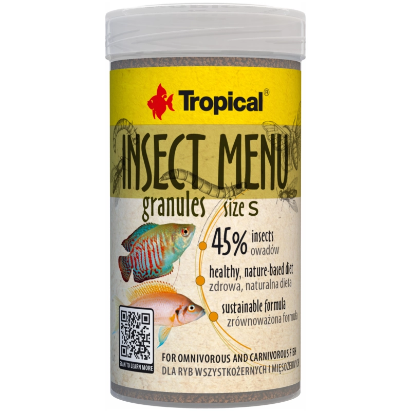 Tropical Insect Menu Granules Size S 250 ml Tropical Insect Menu Granules Size S 250 ml