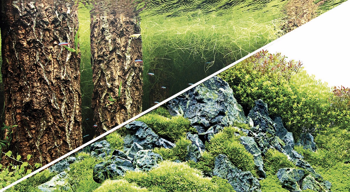 Hobby Aquarium Hintergrund Folie Scaping Hill / Scaping Forest 120x50cm Hobby Aquarium Hintergrund Folie Scaping Hill / Scaping Forest 120x50cm