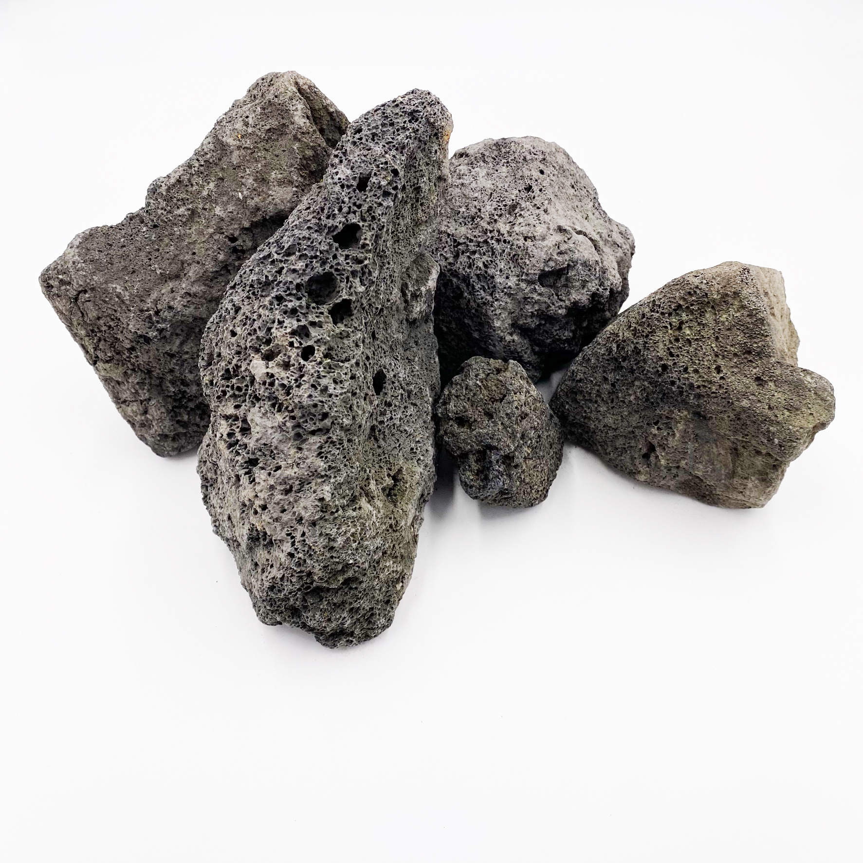 Premium Lavastein schwarz 9-14cm Stückpreis