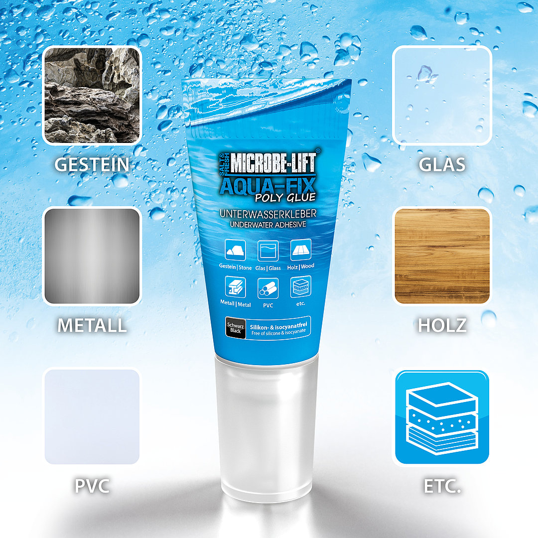 Microbe-Lift Aqua Aqua-Fix Poly Glue Unterwasser Kleber 60g Tube Microbe-Lift Aqua Aqua-Fix Poly Glue Unterwasser Kleber 60g Tube
