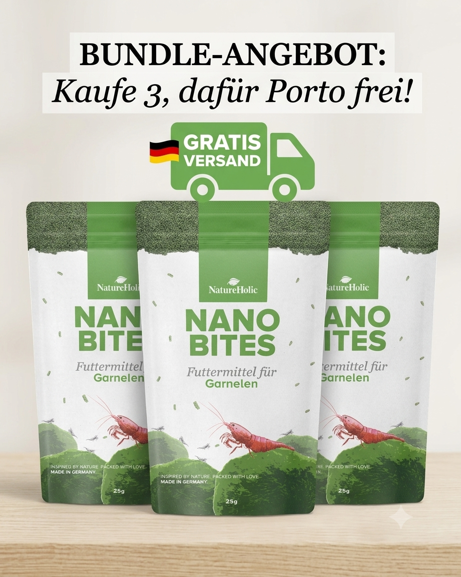 3x NatureHolic Nano Bites - Garnelenfutter - 25g 