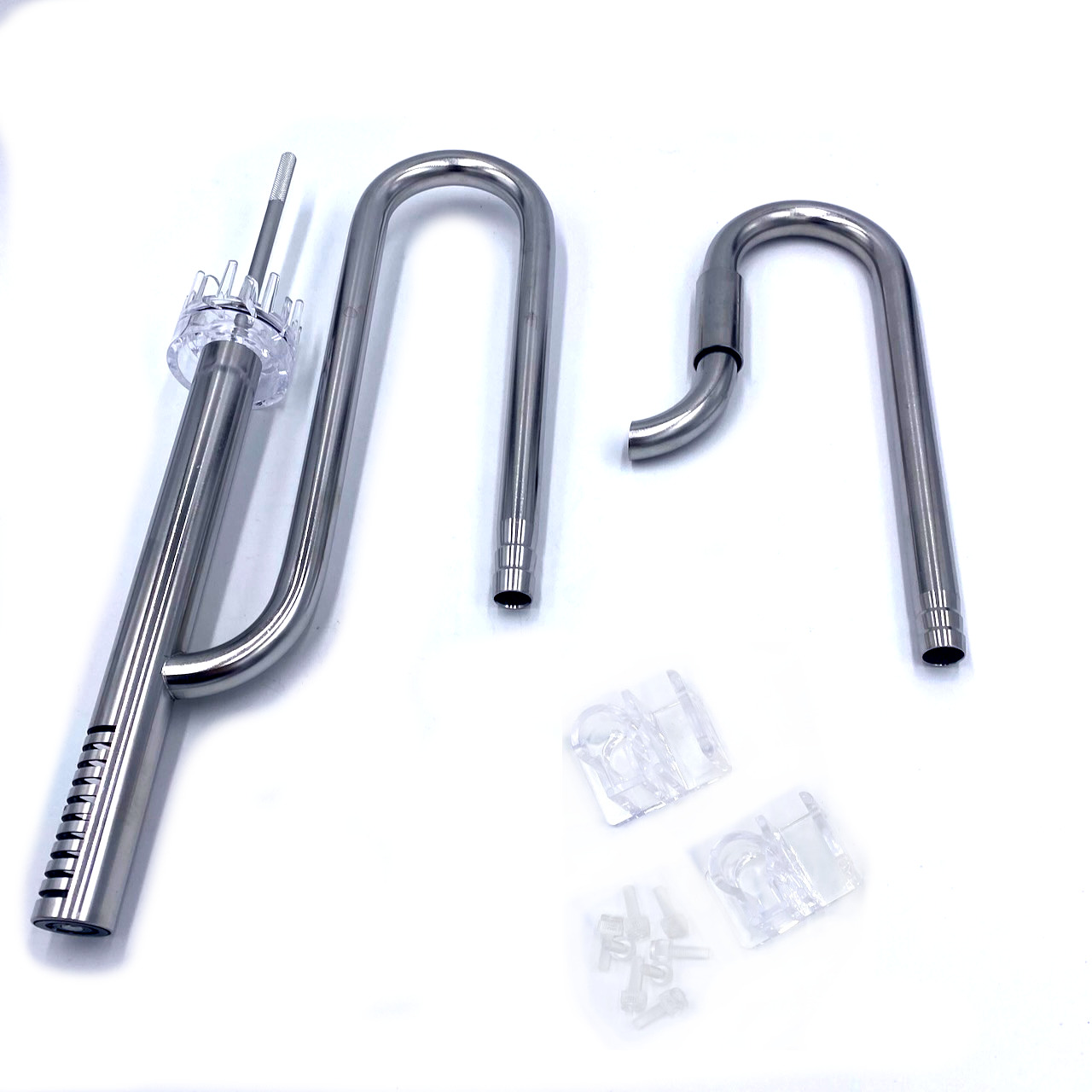 Edelstahl Set Inlet / Outlet - Einlauf Auslauf Set mit Skimmer verstellbar 12/16mm - Lily Pipe Edelstahl Set Inlet / Outlet - Einlauf Auslauf Set mit Skimmer verstellbar 12/16mm - Lily Pipe