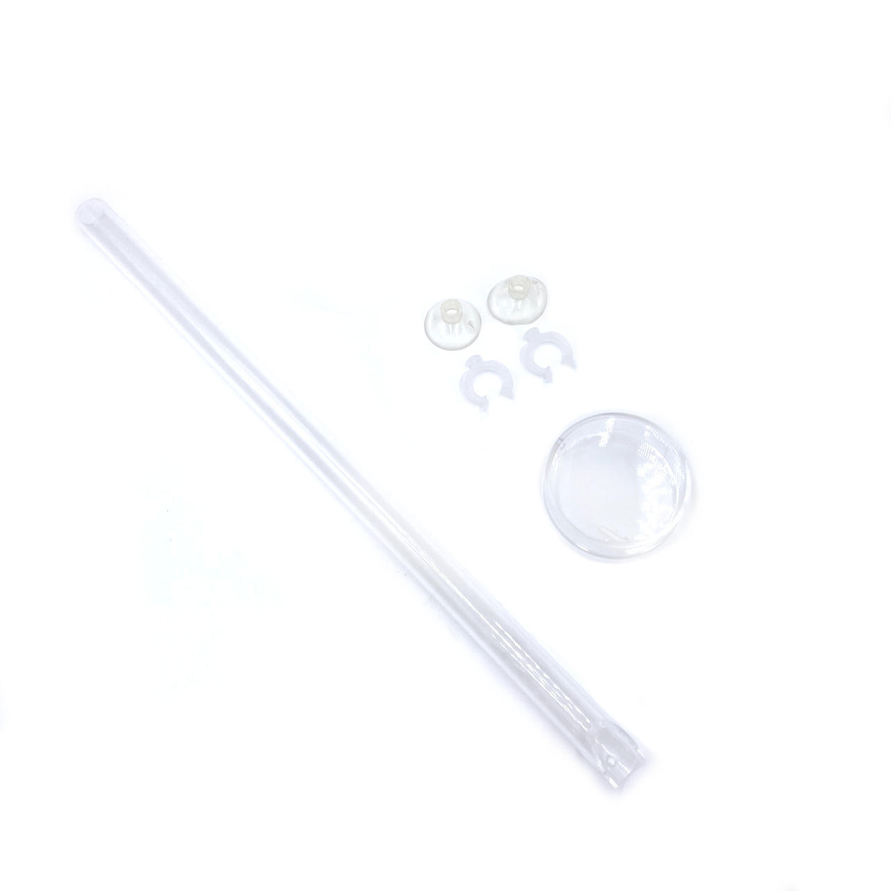 Futterrohr-Set aus Acryl | Rohr und Futter-Schale für Garnelenfutter | Shrimp Feeder Tube 40cm