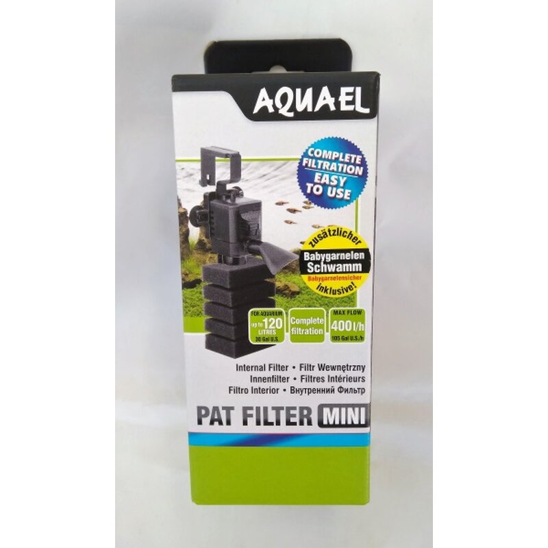 Aquael Pat mini mit zusl. Babygarnelenschwamm 400 l/h  Aquael Pat mini mit zusl. Babygarnelenschwamm 400 l/h