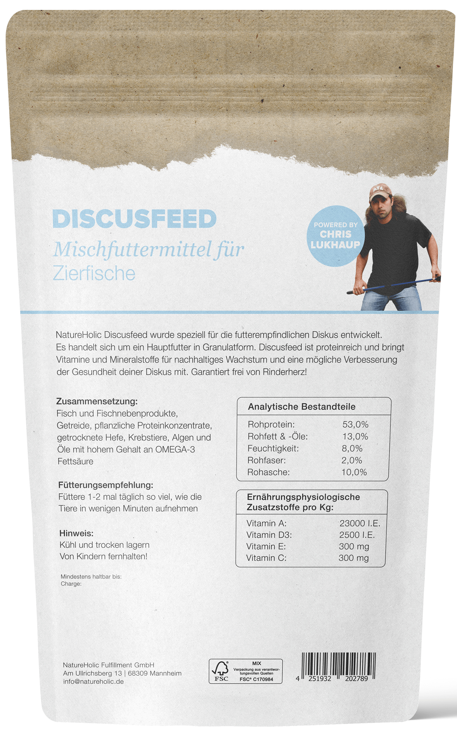 NatureHolic Discusfeed - Hauptfutter für Diskusfische - 130g NatureHolic Discusfeed - Hauptfutter für Diskusfische - 130g