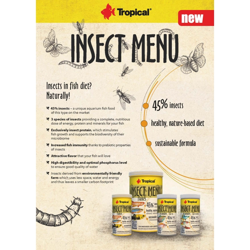 Tropical Insect Menu Granules Size S 250 ml Tropical Insect Menu Granules Size S 250 ml