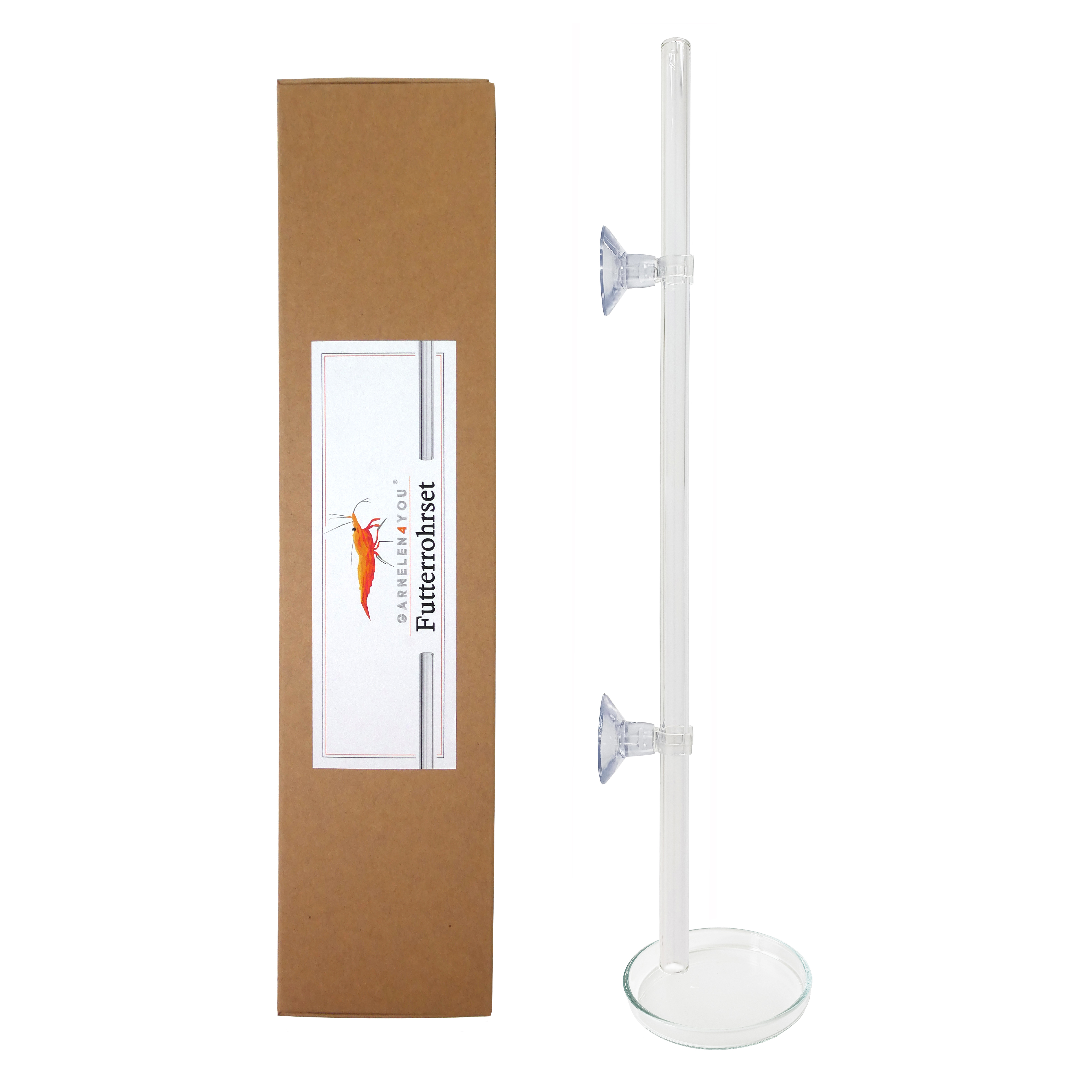GARNELEN4YOU® Futterrohr-Set aus Laborglas | Rohr und Futter-Schale für Garnelenfutter | Shrimp Feeder Tube 32 cm lang GARNELEN4YOU® Futterrohr-Set aus Laborglas | Rohr und Futter-Schale für Garnelenfutter | Shrimp Feeder Tube 32 cm lang