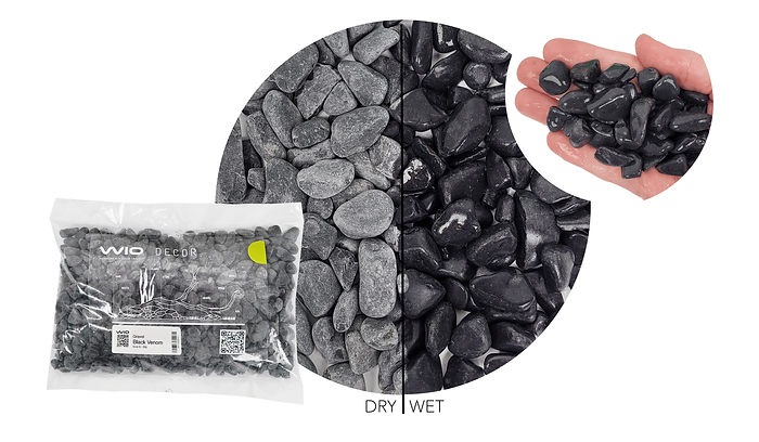 WIOdecor-Gravels - BLACK VENOM Gravel S - 2kg, 8-20mm WIOdecor-Gravels - BLACK VENOM Gravel S - 2kg, 8-20mm