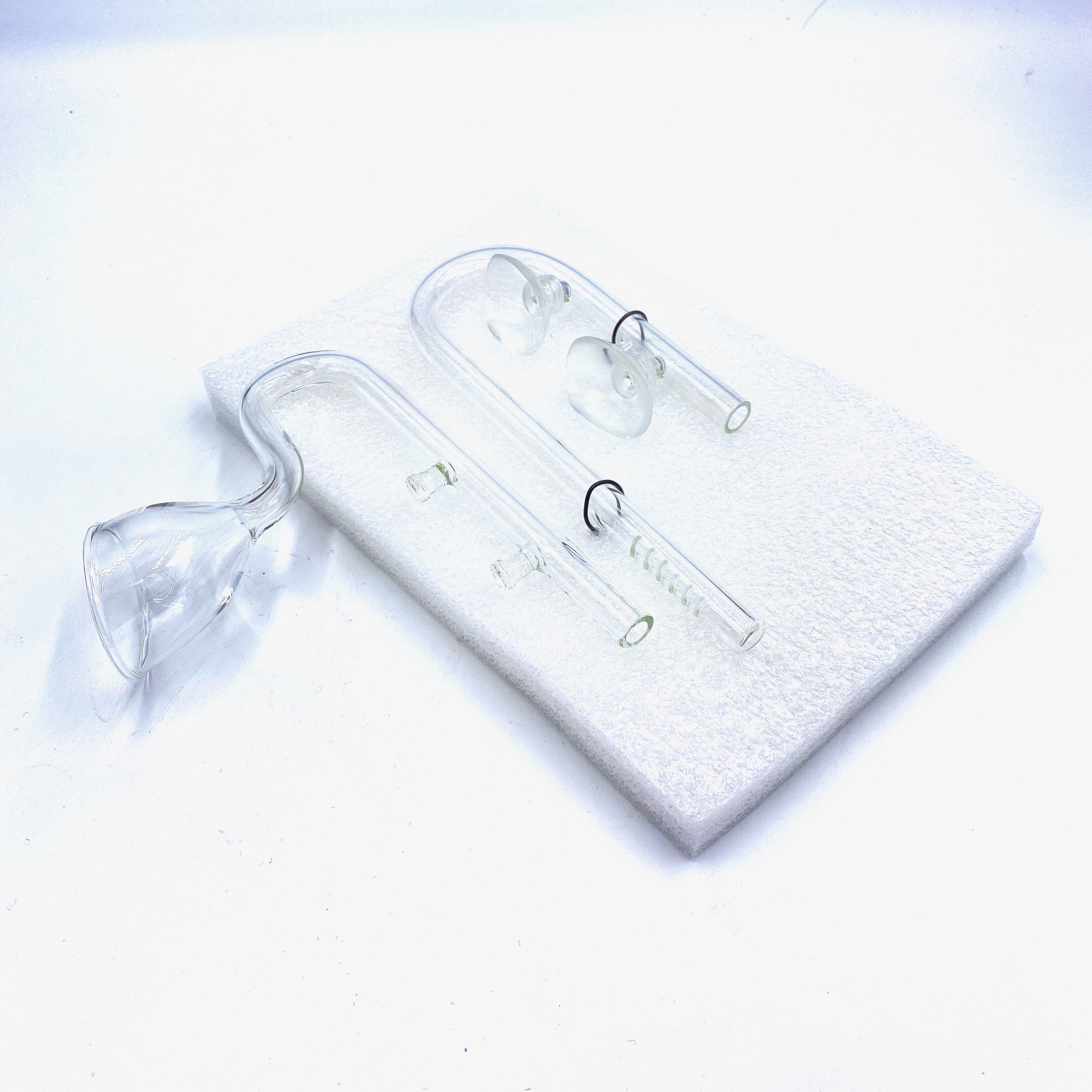 Nano Glas Set Inlet / Outlet - Einlauf Auslauf Set 9/12mm - Lily Pipe Nano Glas Set Inlet / Outlet - Einlauf Auslauf Set 9/12mm - Lily Pipe