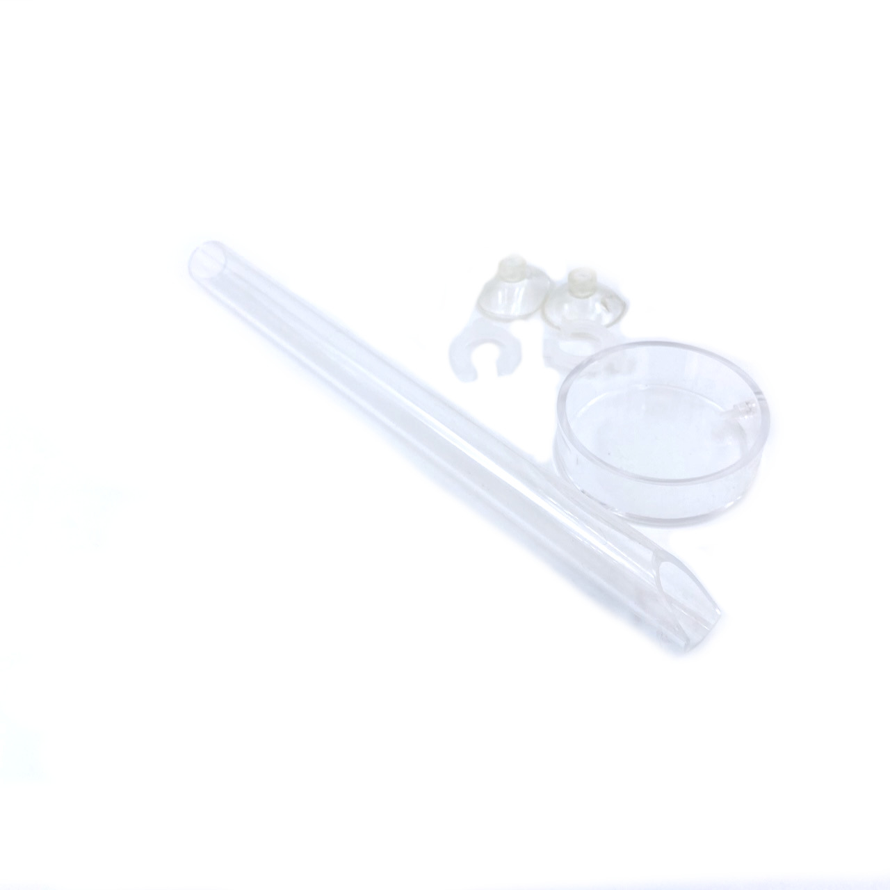 Futterrohr-Set aus Acryl | Rohr und Futter-Schale für Garnelenfutter | Shrimp Feeder Tube 25cm