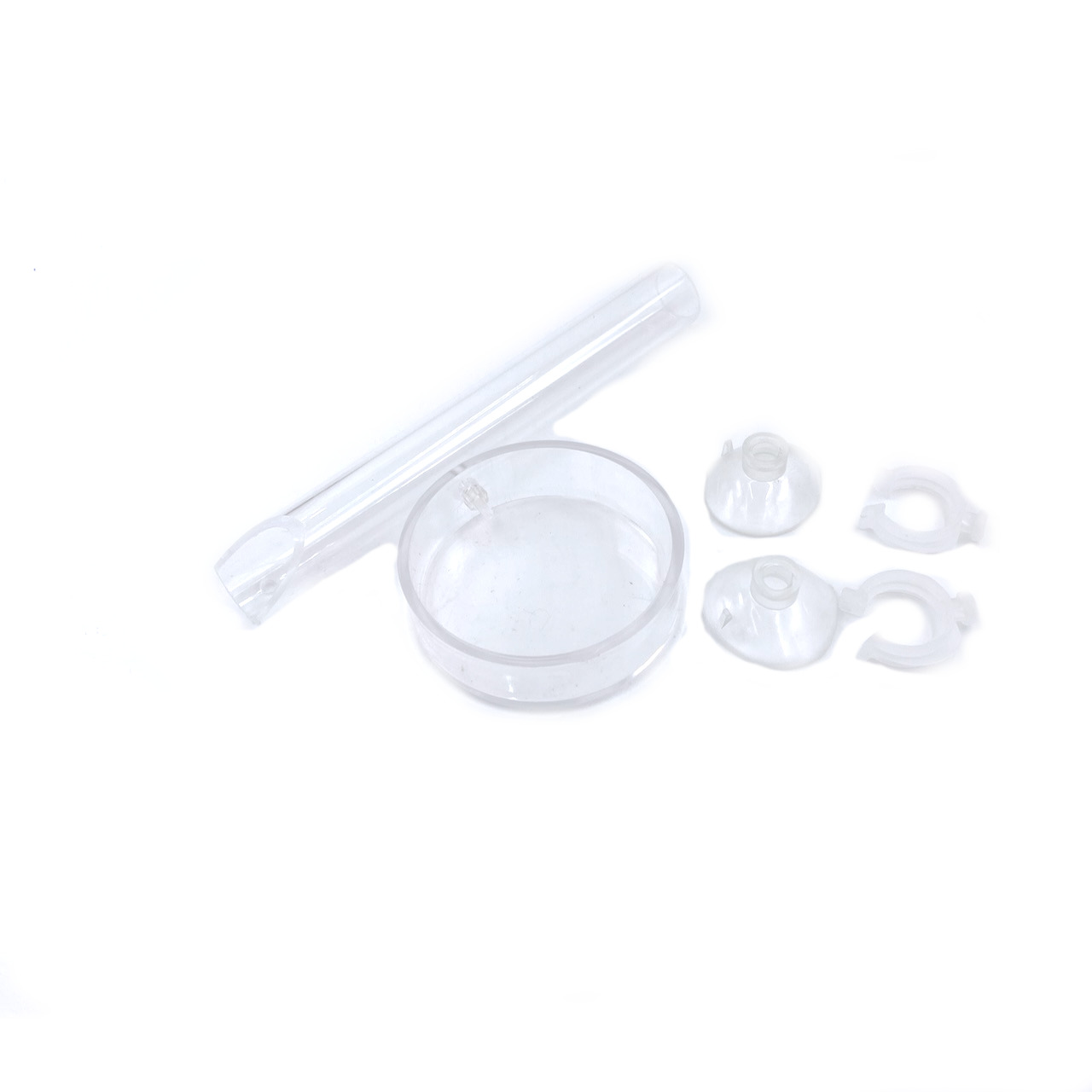 Futterrohr-Set aus Acryl | Rohr und Futter-Schale für Garnelenfutter | Shrimp Feeder Tube 15cm