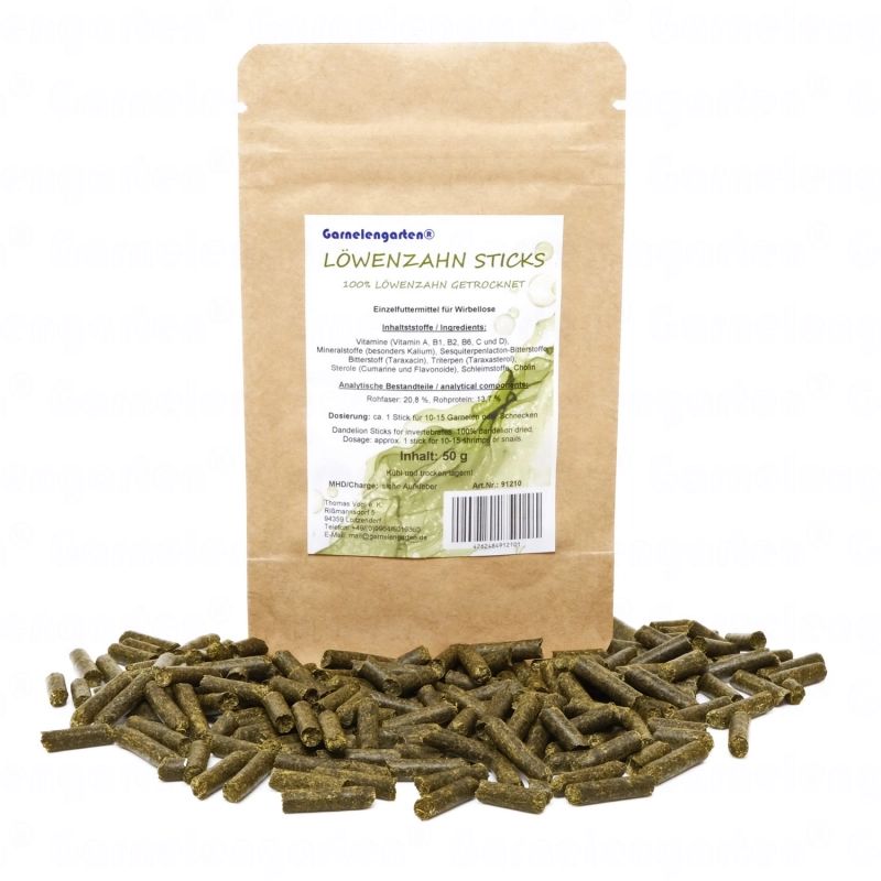 Garnelengarten Löwenzahn Sticks 50 g Garnelengarten Löwenzahn Sticks 50 g