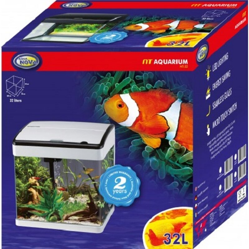 Komplett LED-Aquarium - 32 Liter weiß/schwarz Komplett LED-Aquarium - 32 Liter weiß/schwarz