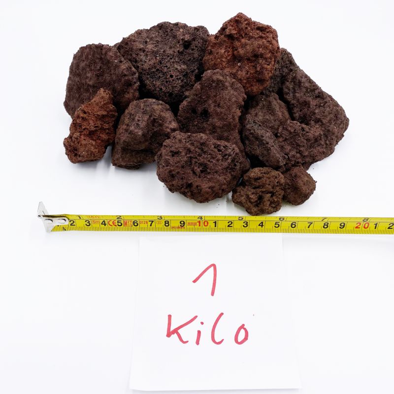 Lavastein rot/braun 4-10 cm - Kiloware